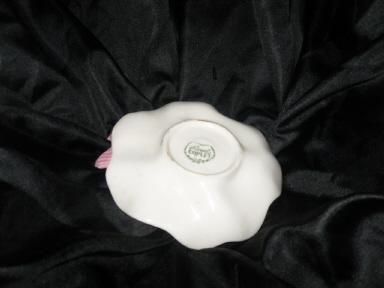 Vintage Royal Copley Pink Bird & Flower Dish