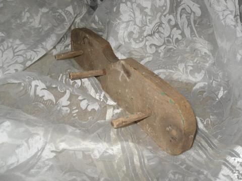 Vintage Rustic Wooden Coat Rack or Hat Rack