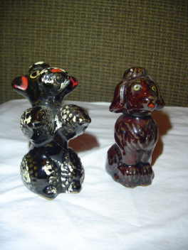 Vintage Poodle Salt & Pepper Shakers