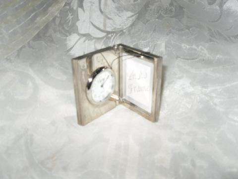 Vintage Silver Clock & Picture Frame