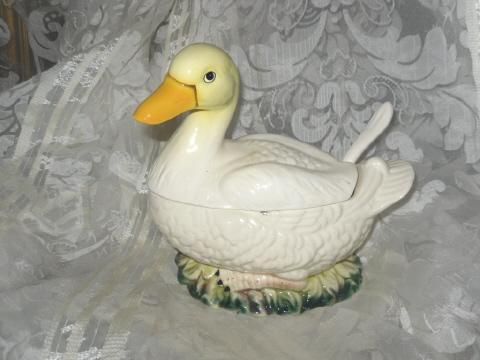 Vintage Duck Tureen or Gravy Boat