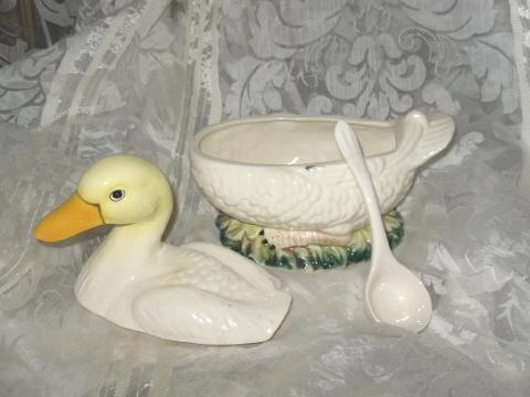 Vintage Duck Tureen or Gravy Boat