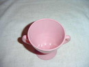 Pink Glass Pedestal Open Sugar Bowl