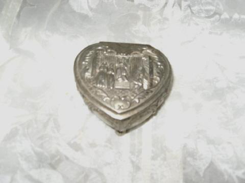Vintage Heart Shaped Jewelry Box