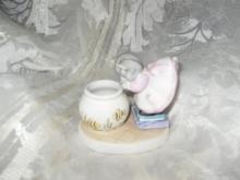 Kitty Cucumber Cat & Gold Fish Figurine