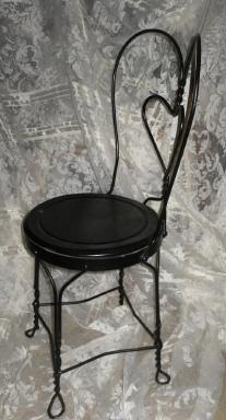 Vintage Metal Ice Cream Parlor Chairs **PAIR**