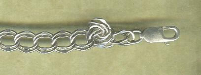 Sterling Silver Flat Double Link Bracelet