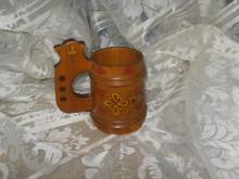 Vintage Wooden Tandkard Made in USSR