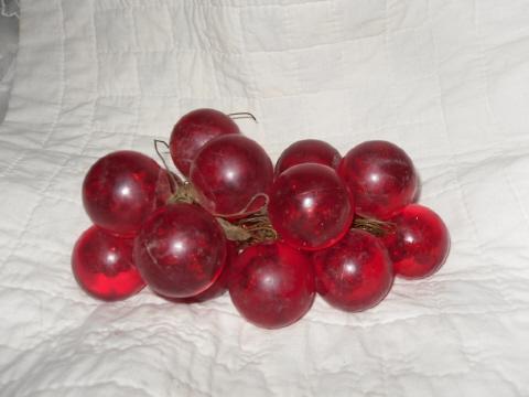 Vintage Red Lucite Grapes