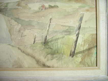 Signed Original Watercolor Painting w/Matching Frame