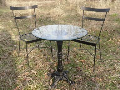 Vintage Wrought Iron Table & Chairs Set