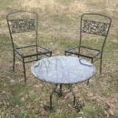 Vintage Wrought Iron Table & Chairs **Stylized /Birds**