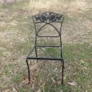 Vintage Wrought Iron Chair w/Roses