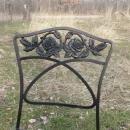 Vintage Wrought Iron Chair w/Roses