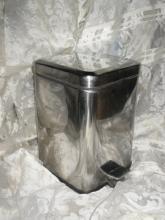 Vintage Stainless Steel Flip Top Waste Basket