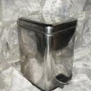 Vintage Stainless Steel Flip Top Waste Basket