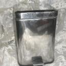 Vintage Stainless Steel Flip Top Waste Basket