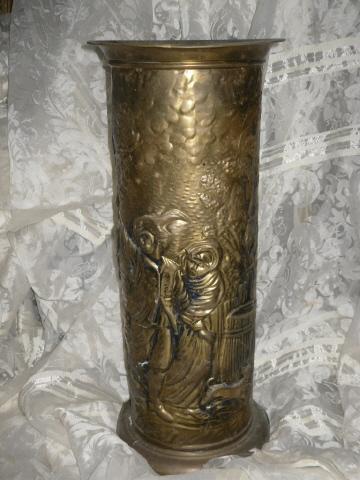 Vintage Brass Lombard Unbrella Stand or Cane Holder