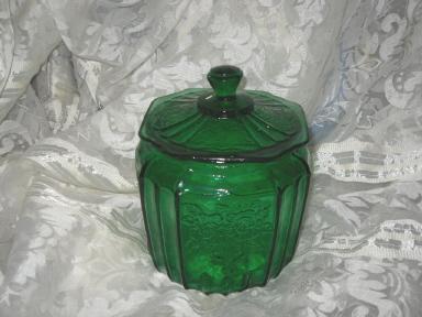 Vintage Mayfair Glass Cookie Jar