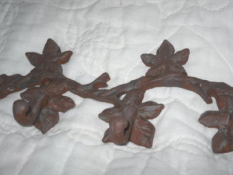 Vintage Cast Iron Wall Mount Coat Rack