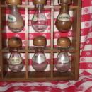 Vintage Wooden Spice Holder w/12 Spice Bottles