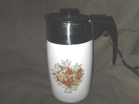 Vintage Corning Le Cafe Electric Coffee Percolator