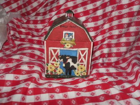 Vintage Country Barn Cookie Jar