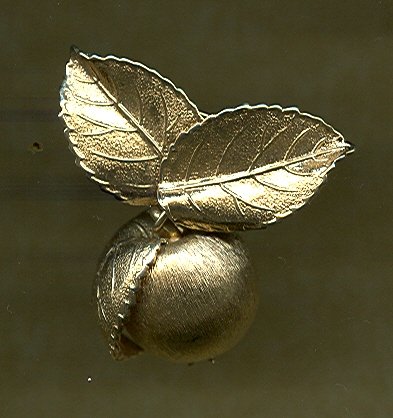Gold Tone Cherry Pin by Napier
