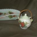 Vintage Hand Painted Bavarian Porcelain Dish & Sugar Bowl **SEE BELOW**