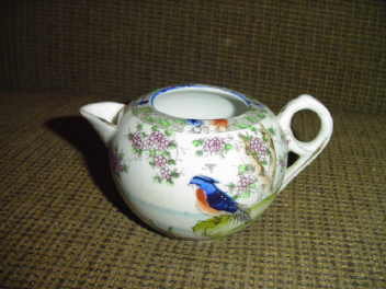 Hand Painted Bird Scene Creamer