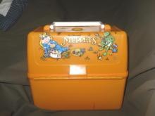 Vintage 1981 Muppets Orange Plastic Lunch Box