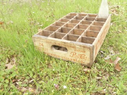 Vintage Pepsi Cola Soda Pop Wood Crate