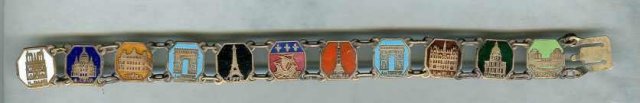 Copper & Enamel Link Bracelet