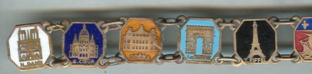 Copper & Enamel Link Bracelet