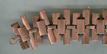 Unusual Copper Bracelet Signed Matisse