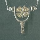 Vintage Holland Miniature Spur 14 kt Gold & Sterling Silver