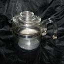 Vintage Pyrex Glass Coffee Percolator Pot Large 9 CUP **w/Basket & Lid**