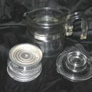 Vintage Pyrex Glass Coffee Percolator Pot Large 9 CUP **w/Basket & Lid**