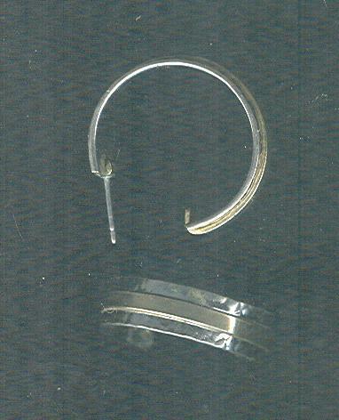 James Avery Style Gold & Silver Hoop Earrings