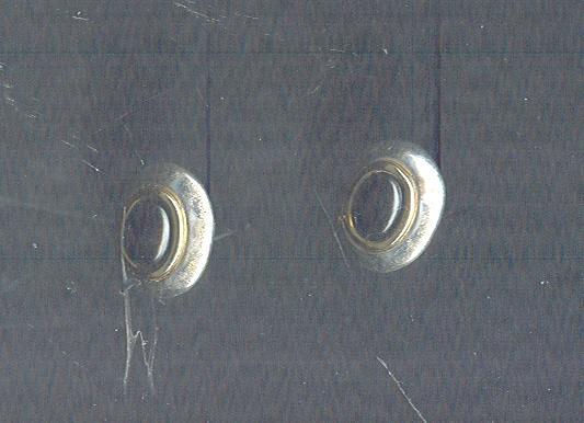 James Avery Style Gold & Silver Onyx Earrings