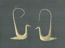 Antique Egyptian Revival Bird Earrings