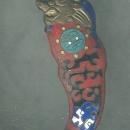 Antique Chinese Foo Dog Lion Cloisonne Enamel Pendant
