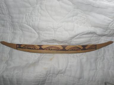 Cherokee Hand Carved Wood Canoe