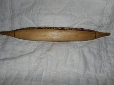 Cherokee Hand Carved Wood Canoe