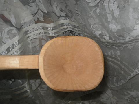 Vintage Hand Carved Wooden Ladle