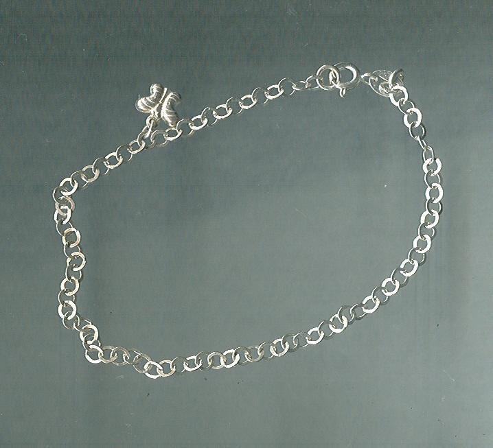 Sterling Silver Bracelet with Butterfly Charm