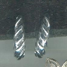 Silver James Avery Style Shell Earrings