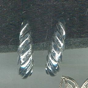 Silver James Avery Style Shell Earrings