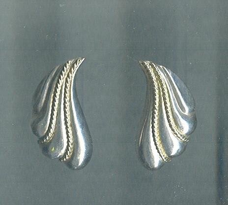 Sterling Silver & Gold Puffed Shell Earrings