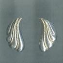 Sterling Silver & Gold Puffed Shell Earrings